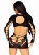 Безшовна міні-сукня Leg Avenue Long sleeve cut out mini dress Black, One size SO8570 фото 4