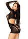Безшовна міні-сукня Leg Avenue Long sleeve cut out mini dress Black, One size SO8570 фото 3