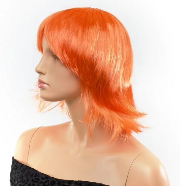 Перука каре з чубчиком Fetish Hair, помаранчевий, 25 см. 98302FH фото