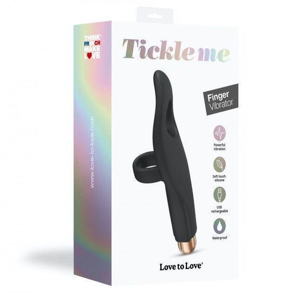 Вибратор на палец Love To Love Tickle me - BLACK ONYX SO5093 фото