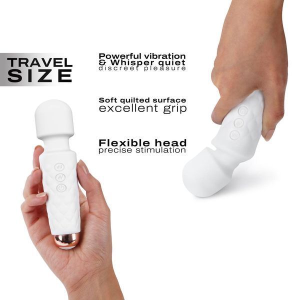 Мини-вибромассажер Dorcel Wand Mini Wanderful White, 15х3,9 см. SO7814 фото