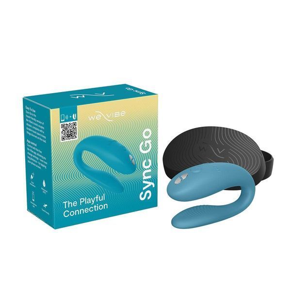 Смарт-вібратор для пар We-Vibe Sync GO Turquoise, 7,7 х3 см. SX0528 фото