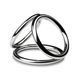 Тройное эрекционное кольцо Sinner Gear Unbendable &mdash; Triad Chamber Metal Cock and Ball Ring &mdash; Large SO4617 фото 1