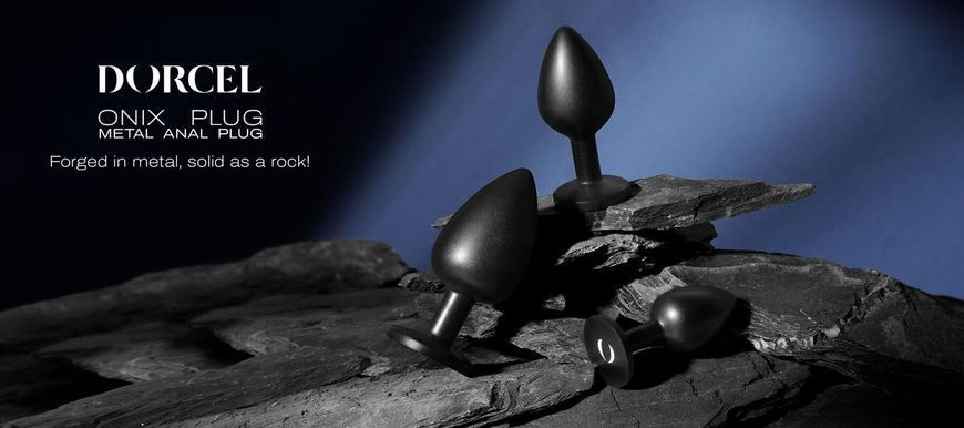 Металева анальна пробка Dorcel ONIX PLUG L, 9,5х4,1 см. SX1375 фото