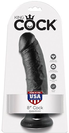 Фалоімітатор KING COCK 8INCH BLACK COCK DT44688 фото