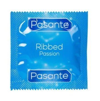 Презервативы ребристые PASANTE RIBBED Passion, 1 шт. PAS179 фото