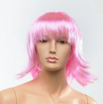 Перука каре з чубчиком Fetish Hair, рожевий, 25 см. FH98296 фото