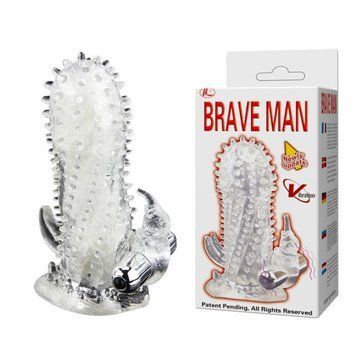 Насадка на пеніс з вібрацією Penis sleeve, 14,5х4,5 див. BI-026205 фото