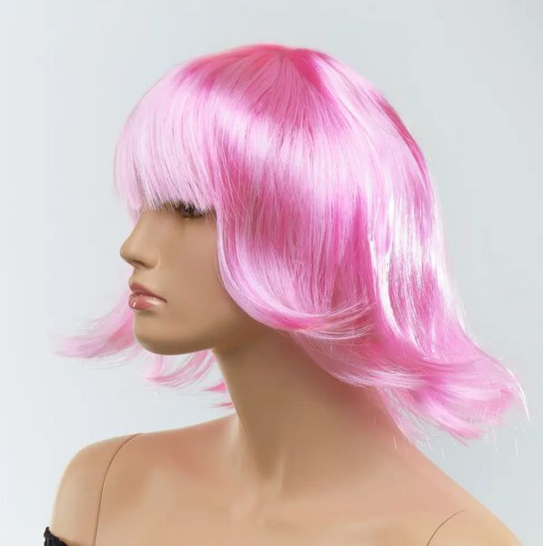 Перука каре з чубчиком Fetish Hair, рожевий, 25 см. FH98296 фото