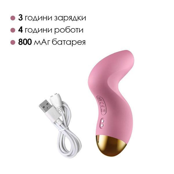 Вакуумний кліторальний стимулятор Svakom Pulse Pure Pale Pink, 5 режимів, 5 інтенсивностей у кожному, 13х6 см. SO6993 фото