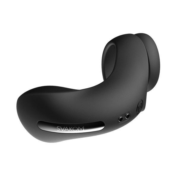 Двойное эрекционное кольцо со стимуляцией мошонки Svakom Benedict Black SO6300 фото