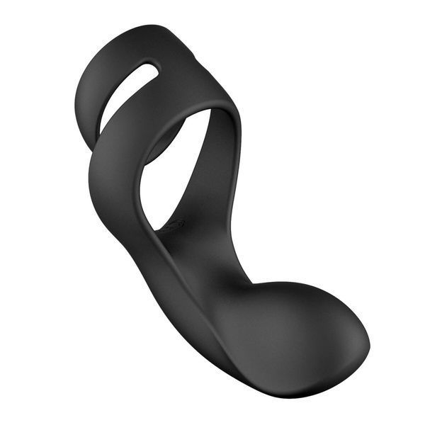 Двойное эрекционное кольцо со стимуляцией мошонки Svakom Benedict Black SO6300 фото