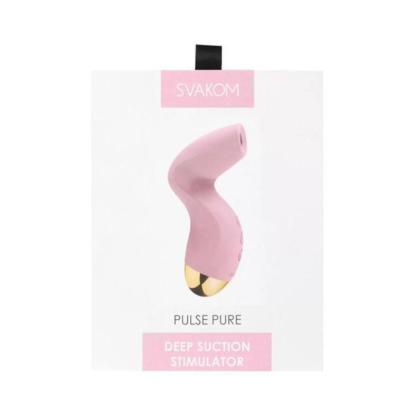 Вакуумний кліторальний стимулятор Svakom Pulse Pure Pale Pink, 5 режимів, 5 інтенсивностей у кожному, 13х6 см. SO6993 фото