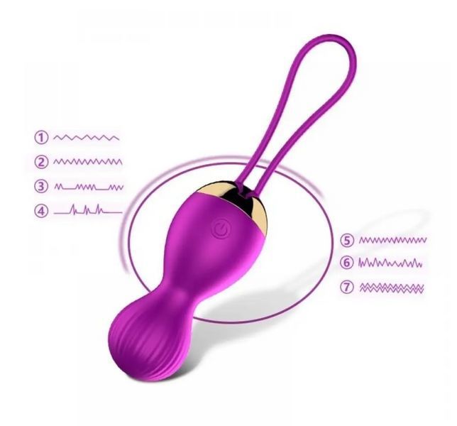 Вагинальные шарики с вибрацией и пультом ДУ Boss Series Vibrating Silicone Kegel Balls USB 7 Function, 3,3 см. 63-00004 фото
