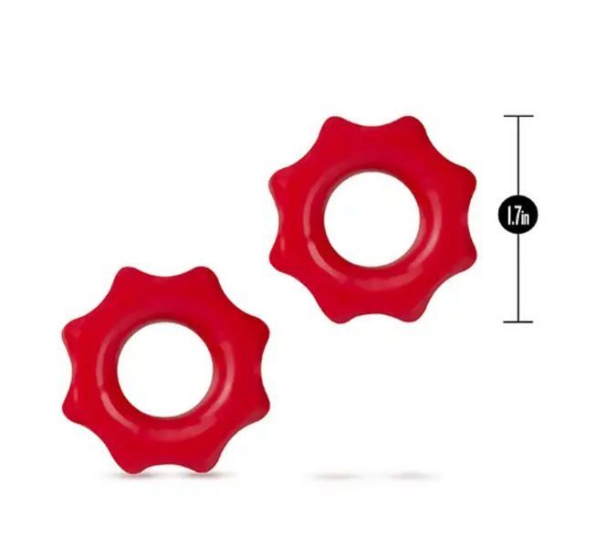 Набір ерекційних кілець STAY HARD NUTZ RED T331333 фото