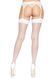 Панчохи-сітка зі швом Leg Avenue Backseam Thigh Highs White, one size SO7965 фото 2