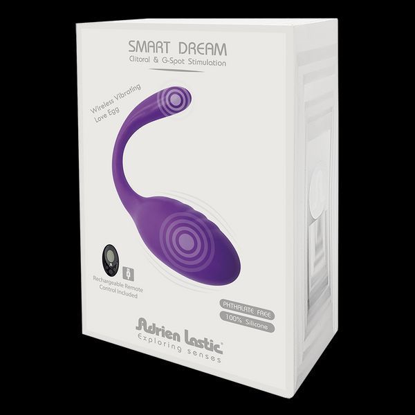 Виброяйцо со стимулятором клитора Adrien Lastic Smart Dream II с пультом LRS, 10,6х3,5 см. AD11833 фото