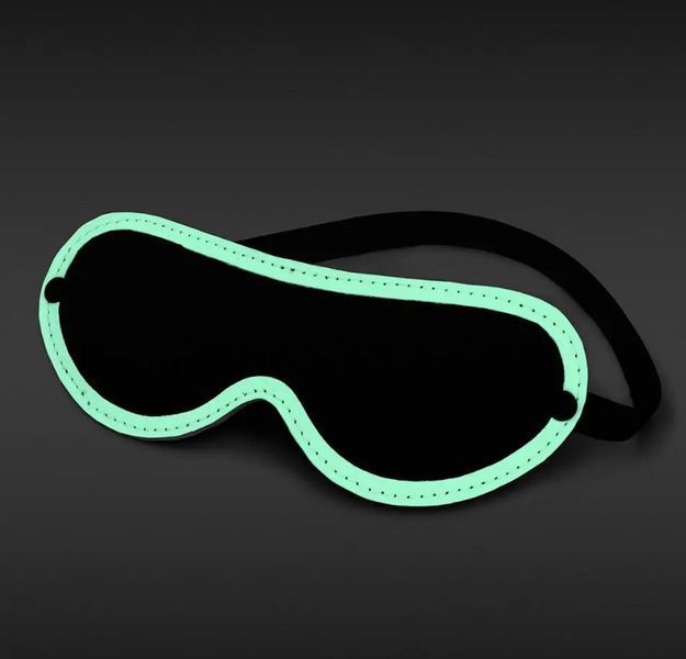 Маска на очі, світиться в темряві NS Novelties GLO BONDAGE BLINDFOLD GREEN T280847 фото
