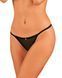 Прозорі стрінги з доступом Obsessive Celia Noir crotchless thong XS/S SO7871 фото 1
