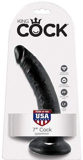 Фалоїмітатор KING COCK 7INCH COCK BLACK DT44686 фото