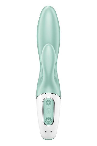 Надувний смарт вібратор-кролик Satisfyer Air Pump Bunny 5+, 20х3,7 см (надувається до 5 см) SO6718 фото