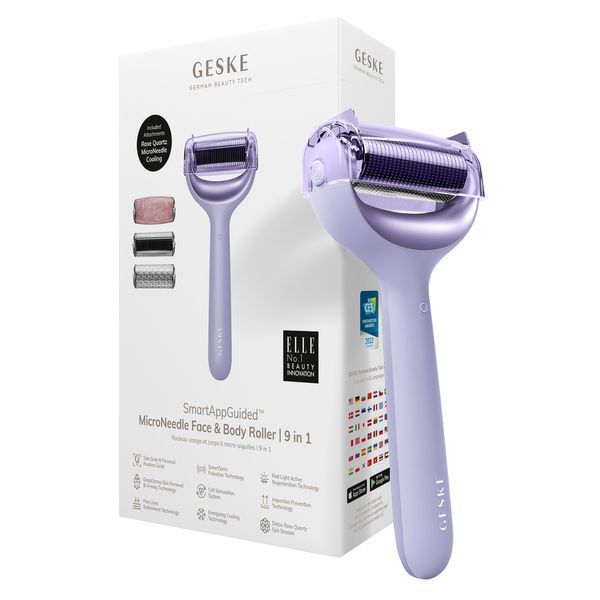 Роллер для игольчатой мезотерапии лица и тела GESKE MicroNeedle Face&Body Roller 9в1 purple HB0211 фото