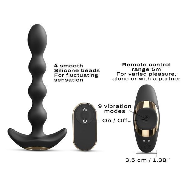 Анальний вібратор-буси з гнучким стволом і пультом ДК Dorcel FLEXI BALLS, 18,2х2,8 см. SO6818 фото