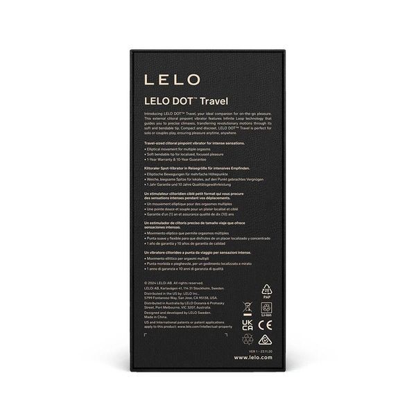Кліторальний вібратор LELO DOT Travel Pink, точкова стимуляція, 8 режимів, 13,8х2,7 см. SX2551 фото