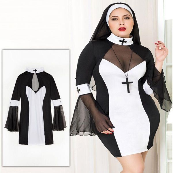 Еротичний костюм черниці JSY, Plus Size (L/XL) SO8359 фото