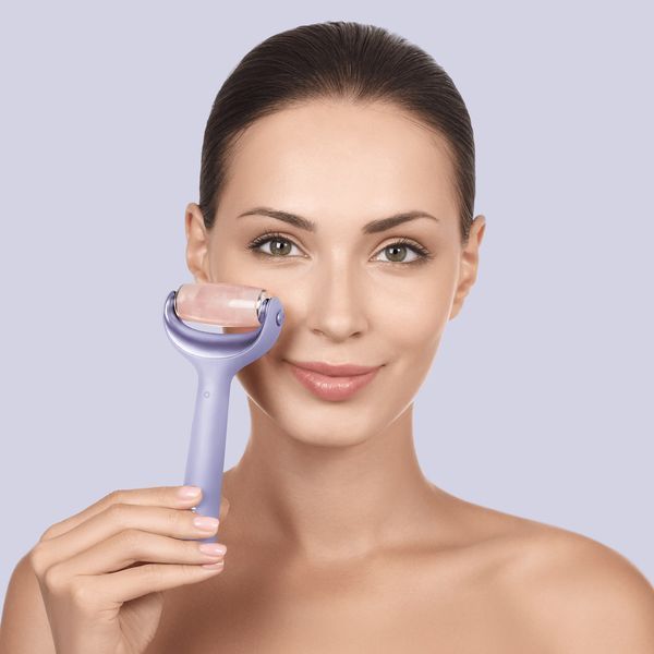Роллер для игольчатой мезотерапии лица и тела GESKE MicroNeedle Face&Body Roller 9в1 purple HB0211 фото