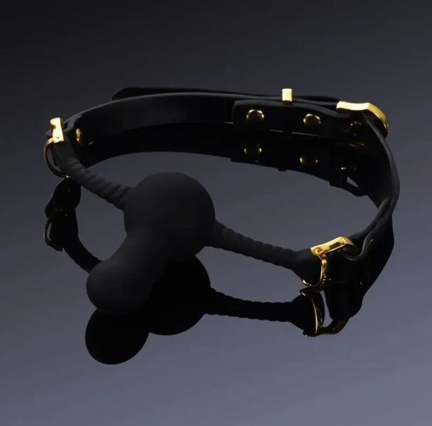 Кляп с фиксатором в форме дилдо UPKO Desire for Mouth Bondage Collection-Dildo, черный U65214 фото