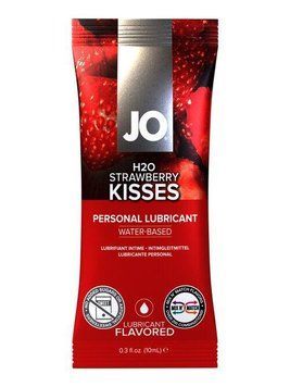 Їстівний лубрикант зі смаком полуниці System JO H2O - Strawberry Kiss, 10 мл.  SO2452 фото