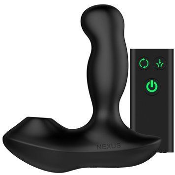 Массажер простаты Nexus Revo Air с вакуумным стимулятором промежности, вращением головки и пультом ДУ, 10х3,4 SO6234 фото