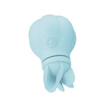 Вибратор Adrien Lastic Caress Blue с крутящимися насадками для стимуляции эрогенных зон, 9х5,5 см. SO9931 фото