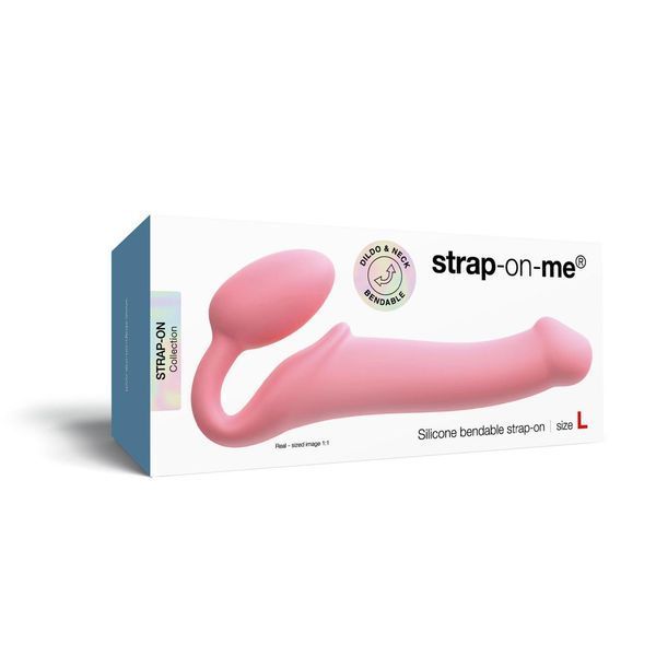 Безремневой страпон Strap-On-Me Rose L, полностью регулируемый, 22х3,7 см. SX2569 фото