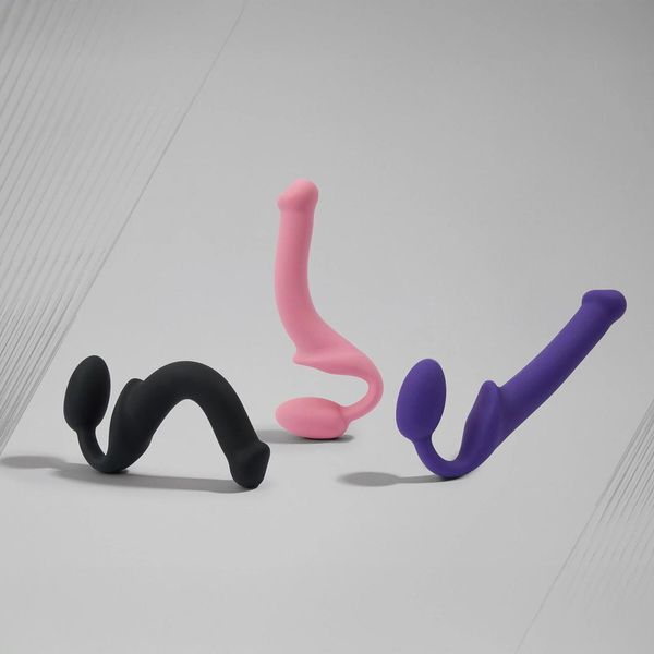 Безремневой страпон Strap-On-Me Rose L, полностью регулируемый, 22х3,7 см. SX2569 фото