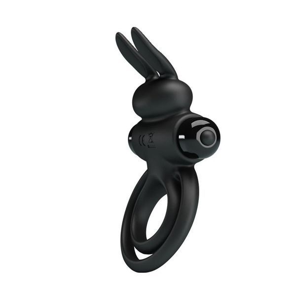Подвійне ерекційне кільце з вібрацією Pretty Love "Vibrant penis ring III", 9,7х5,6 см. BI-210206 фото