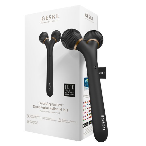 Електронний ультразвуковий ролик для обличчя GESKE Sonic Facial Roller 4в1 HB0174 фото