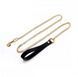 Повідець, італійська шкіра, з металевим ланцюгом, Leather Cosplay Leash UPKO U60141 фото 1