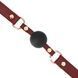 Силиконовый кляп Liebe Seele Wine Red Ball Gag, ремень из натуральной кожи, диаметр 4,3 см. SO9450 фото 3