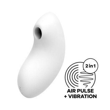 Вакуумный клиторальный вибратор Satisfyer Vulva Lover 2 White, 12х5 см. SO6712 фото