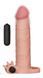 Удлиняющая насадка на пенис с вибрацией Pleasure X-Tender Vibrating Penis Sleeve Add 3 "Flesh, 19,5х4,3 см. 6452LV1065-9 фото 1
