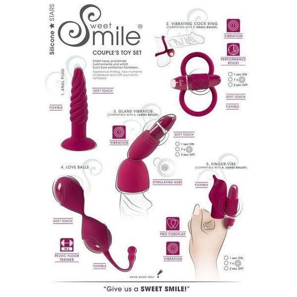 Секс-набор Sweet Smile Couple's Toy Set 7 596663 фото