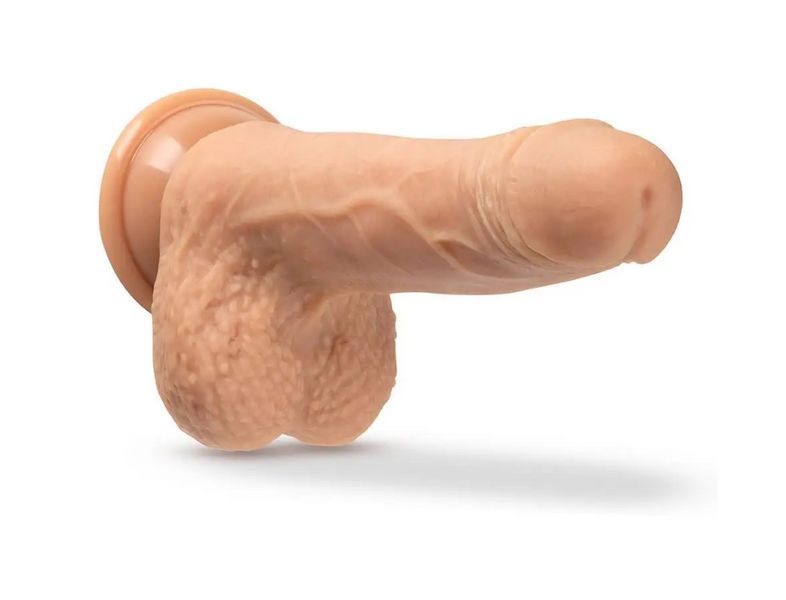 Вибратор с вращением, толчками и пультом ДУ DR. SKIN SILICONE DR. GREY 7 INCH THRUSTING, 19,7х3,8 см. T331909 фото