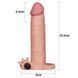 Удлиняющая насадка на пенис с вибрацией Pleasure X-Tender Vibrating Penis Sleeve Add 3 "Flesh, 19,5х4,3 см. 6452LV1065-9 фото 6