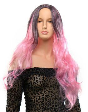 Перука довга хвиляста Fetish Hair балаяж рожевий, 65 см. 98388/К09 фото
