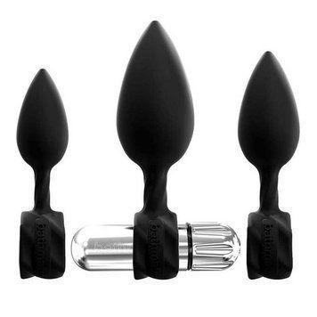 Набір анальних вібропробок Bathmate Anal Training Plugs VIBE, діаметр 2,5 см, 3,1 см, 3,8 см SO3360 фото