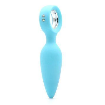 Анальная вибропробка KisToy Orville Blue, 12,8х3 см. SO3765 фото