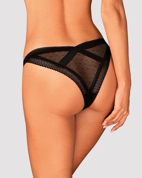 Мереживні трусики із заниженою талією Obsessive Estiqua panties, XS/S, M/L, XL/2XL SO7705 фото