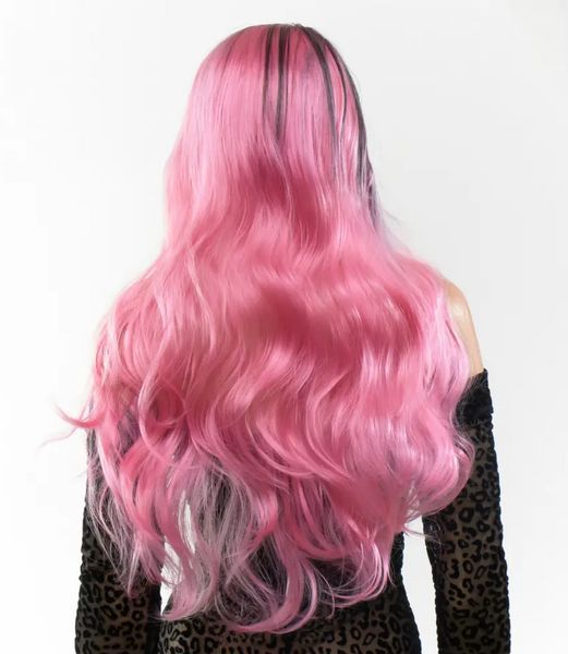 Перука довга хвиляста Fetish Hair балаяж рожевий, 65 см. 98388/К09 фото